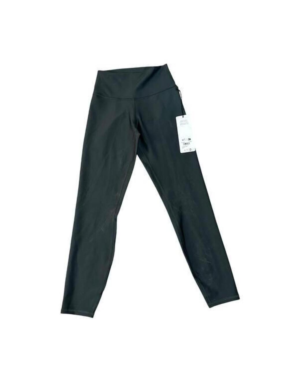 ALO Yoga Women's 7/8 High-Waist Airlift Legging Size S In Charcoal Green